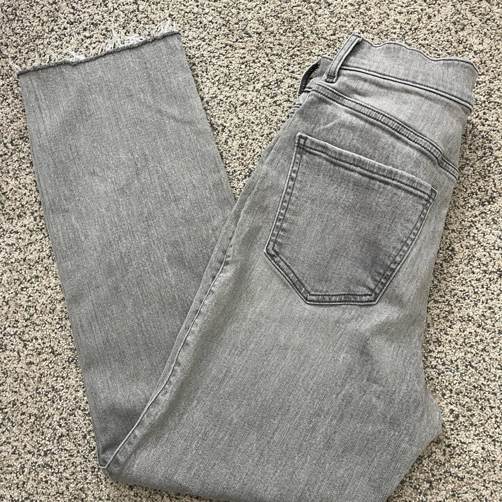 Express Women's Straight Leg Gray Jeans